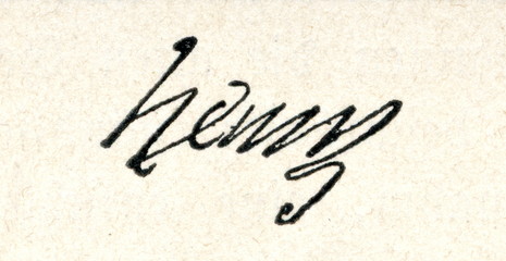 Autograph of Henry III of France (from Spamers Illustrierte Weltgeschichte, 1894, 5[1], 663)
