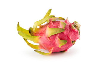 Vivid and Vibrant Dragon Fruit isolated on white background