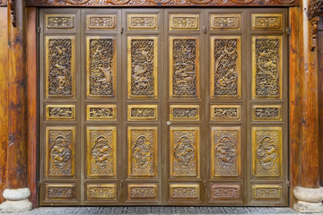 Chinese wooden door
