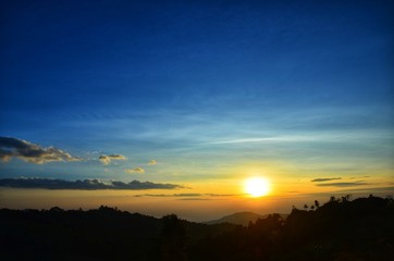 Sun rise in Chiangmai Thailand
