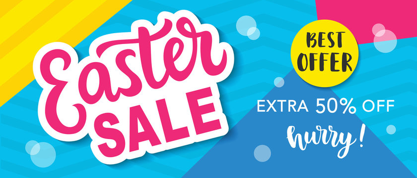 Easter Sale Banner Template Background