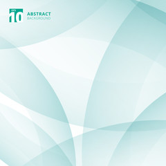 Fototapeta premium Abstract geometric curve lines white and blue with space modern design on Light white background.