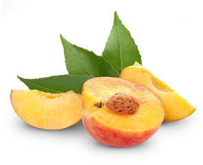 Peach fruit slice