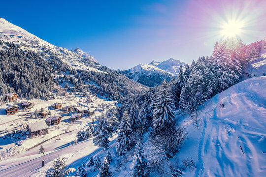 Wintersport in the French Alpes