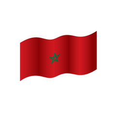 Morocco flag, vector illustration