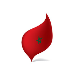 Obraz premium Morocco flag, vector illustration