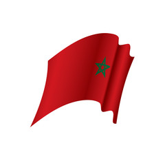Morocco flag, vector illustration