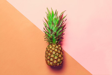 pineapple on colored paper