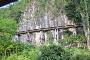 Wampo viaduct, Kwai River, death railway, Thaïlande