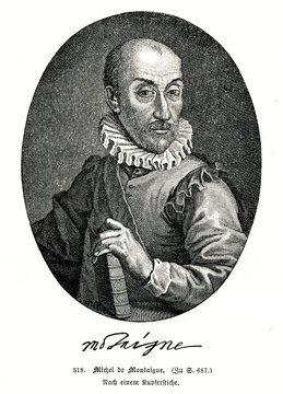 Michel de Montaigne, philosopher of the French Renaissance (from Spamers Illustrierte Weltgeschichte, 1894, 5[1], 686)