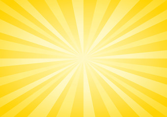 Abstract soft Yellow rays background. Vector - obrazy, fototapety, plakaty