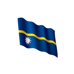 Nauru flag, vector illustration