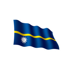 Nauru flag, vector illustration