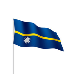 Nauru flag, vector illustration