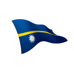 Nauru flag, vector illustration