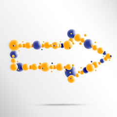 Abstract 3D Sphere design on white background.