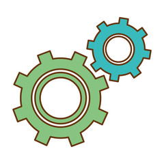gears machinery isolated icon vector illustration design