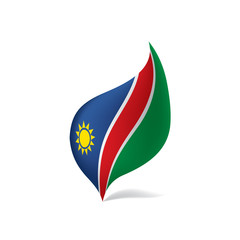 Obraz premium Namibia flag, vector illustration