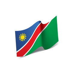 Namibia flag, vector illustration