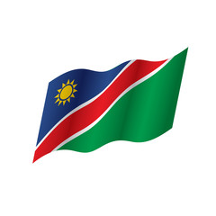 Fototapeta premium Namibia flag, vector illustration