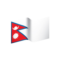Obraz premium Nepal flag, vector illustration