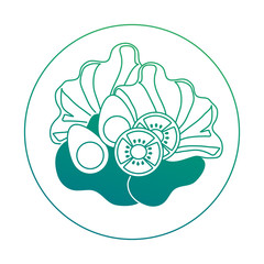 delicious salad healthy food vector illustration design