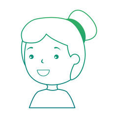 cute little girl character vector illustration design