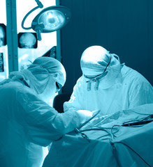 real brain surgery, blue toning