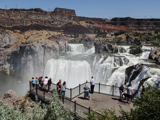 Beautiful Shoshone Falls waterfalls in USA