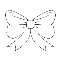 cute bowntie decorative icon vector illustration design