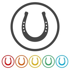 Horseshoe icon, 6 Colors Included