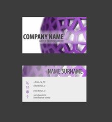Bussines Card Design With Abstract Sphere Background