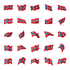 Norway flag, vector illustration