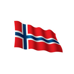 Norway flag, vector illustration