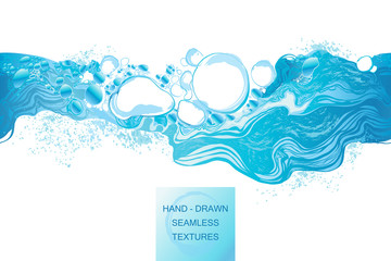 Water splash hand-drawn vector illustration