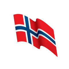 Norway flag, vector illustration