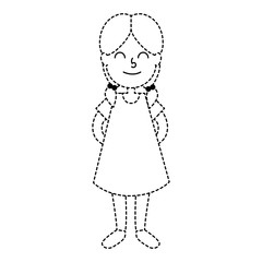 cute little girl character vector illustration design