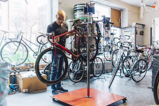 Small business owner of bicycle store