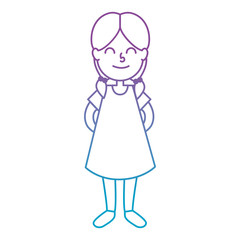 cute little girl character vector illustration design