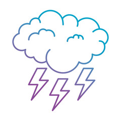 weather cloud rainy with rays vector illustration design