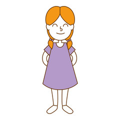 cute little girl character vector illustration design