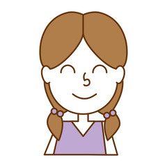 cute little girl character vector illustration design
