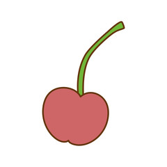 fresh cherry isolated icon vector illustration design