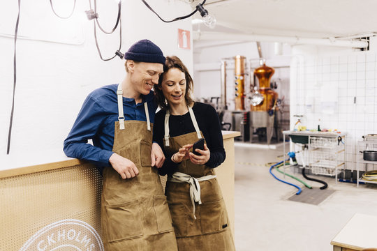 Small business owners of gin distillery in Sweden