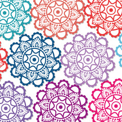 color mandala pattern background vector illustration design