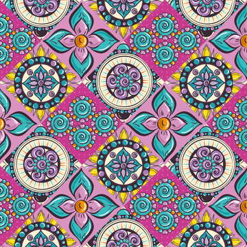 color mandala pattern background vector illustration design