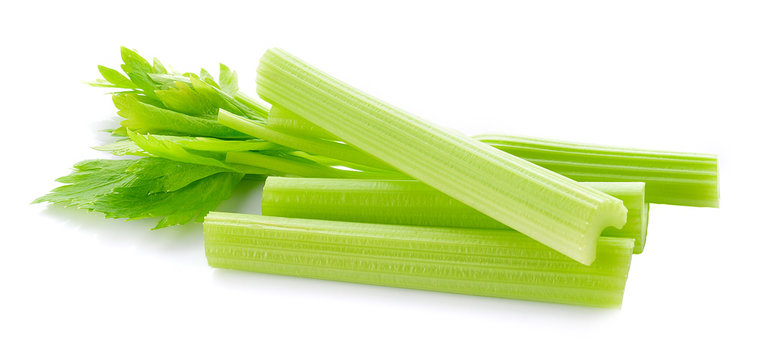 Celery isolated on white background