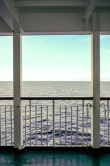 view from a ship over the sea