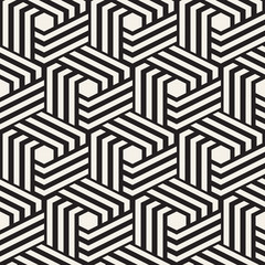 Vector seamless abstract pattern. Modern stylish minimalistic texture. Repeating geometric background with hexagons