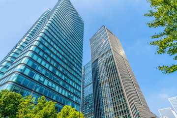 Obraz premium City square building landscape skyscraper